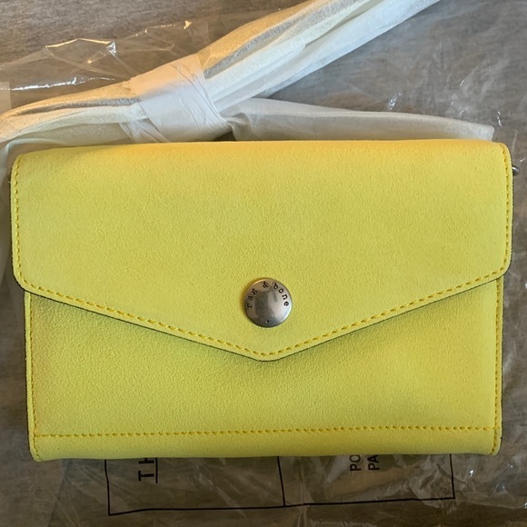 NWT Rag & Bone Soft Yellow Leather Wallet Purse - Picture 1 of 5